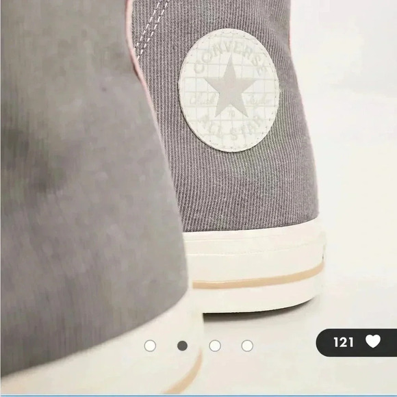 NIB Converse Chuck 70 Sneakers in Gray and Pink Women’s Sz 5.5 - Picture 4 of 10